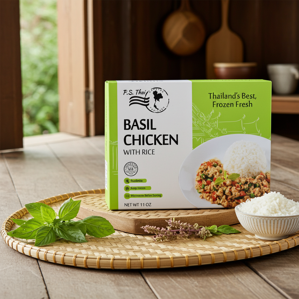 Basil Chicken with Jasmine Rice
