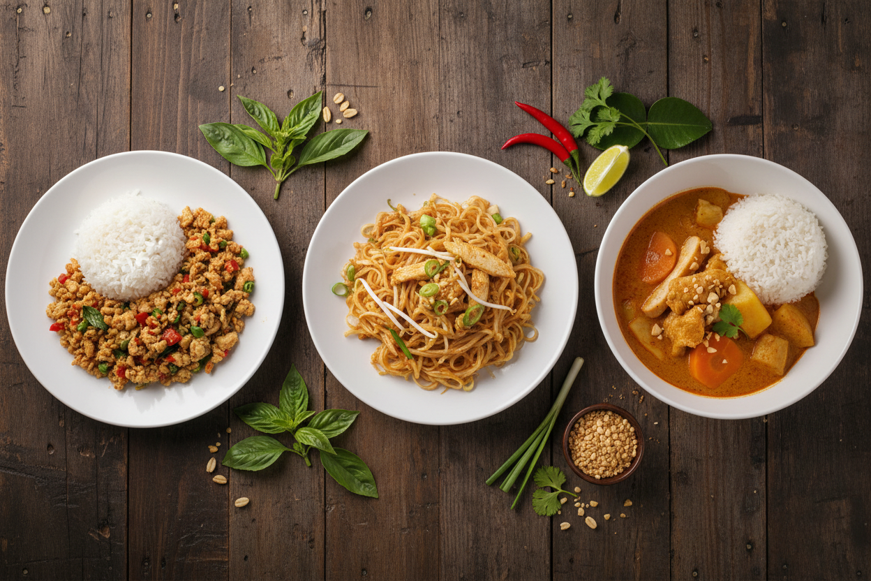 All P.S.Thai Products with Sliced Chicken Curry