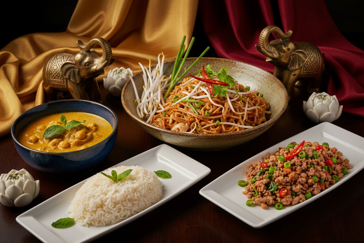 Thai Food Spread - Shorter Vegetables